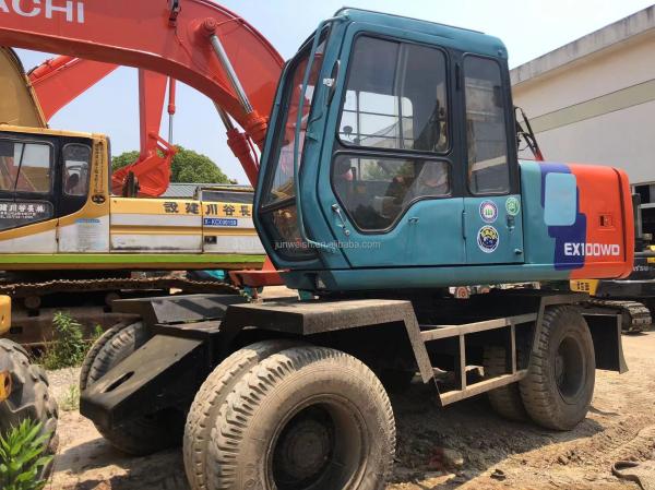2010 Year Hitachi EX100WD Wheel Excavator Original Japan 10 Ton for Construction Digger