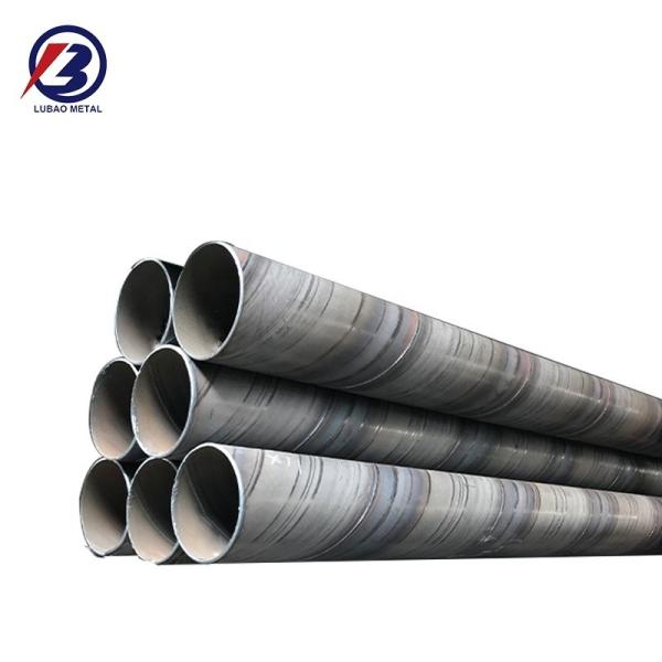 Serviço de perfuramento A53 Tubos de aço carbono negro ligeiro soldados em espiral Tubos de aço carbono redondo soldados com faturamento por peso real