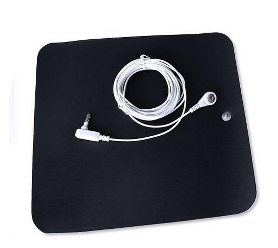 China Factory ESD Grounding Pad Black Technology Earthed Conductive Mat 25*23cm Earthing Mouse Pad With 4.5meters Grounding Cord