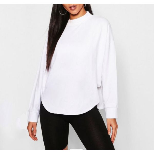 Пробел фуфайки вышивки лозунга плеча падения камуфлирует фуфайку женщин 100% хлопок слишком большую