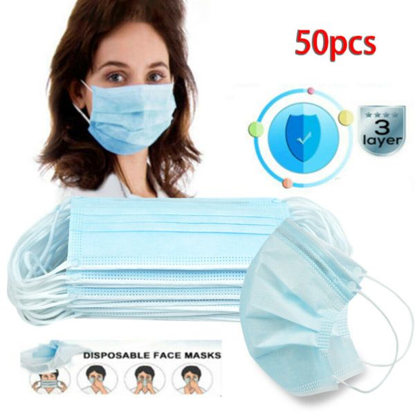 Dust Proof KN95 Face Mask 50pc / Pack Melt Blown Fabric Skin Friendly