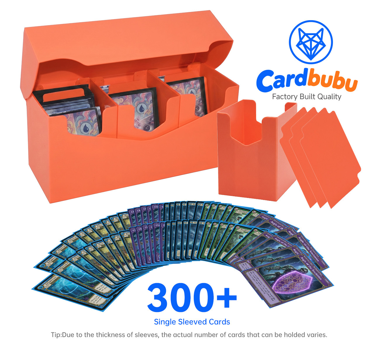 OEM PP Plastic Deck Box 300 Cards With Dividers Yugioh MTG Custom Yugioh