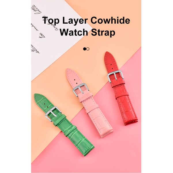 мода ремешка 10mm 12mm неподдельная кожаная подгоняла 20mm 24mm