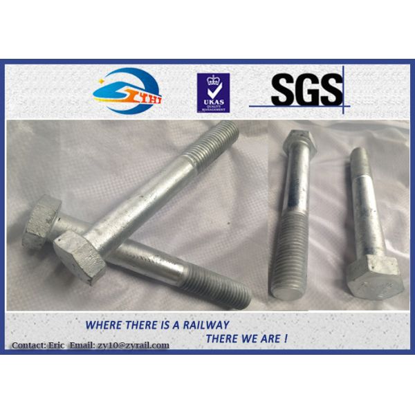 Railway High Strength Hex Bolts Grade 10.9 M24 With HDG Coating