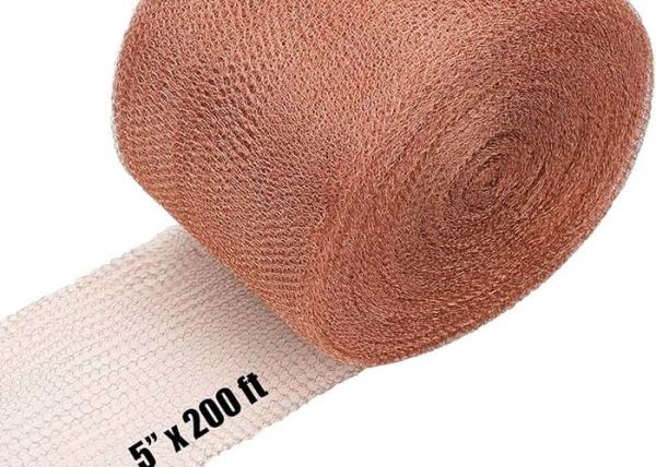 Les mailles tricotées en cuivre pur sont divisées en fil rond et fil plat