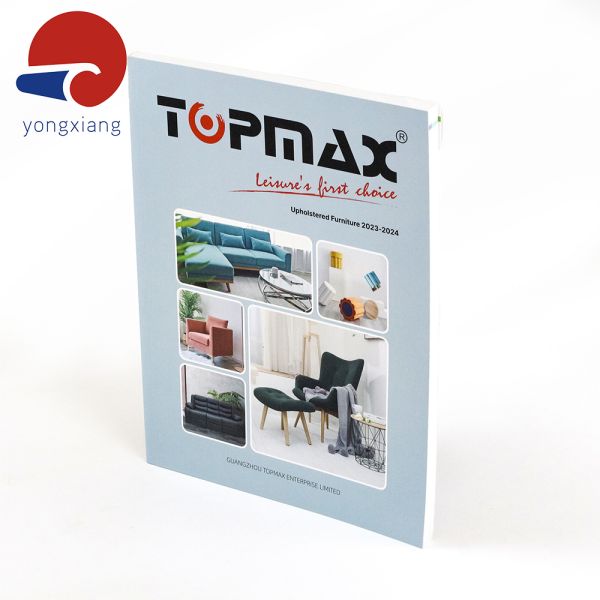Art Paper Catalog Magazine Printing UV Coating Perfect Bound Catalog Printing