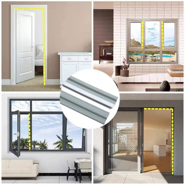 Multifunctional Window Weather Stripping Door Seal Strip Self Adhesive PU Foam Weather Strip