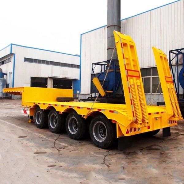 8.12.16 Tires Heavy Machinery Low Flat Trailer with 1 Year After-sales Service