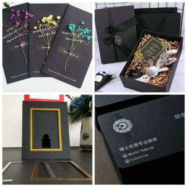 250gsm 300gsm High Stiffness Black Cardboard For Business Cards