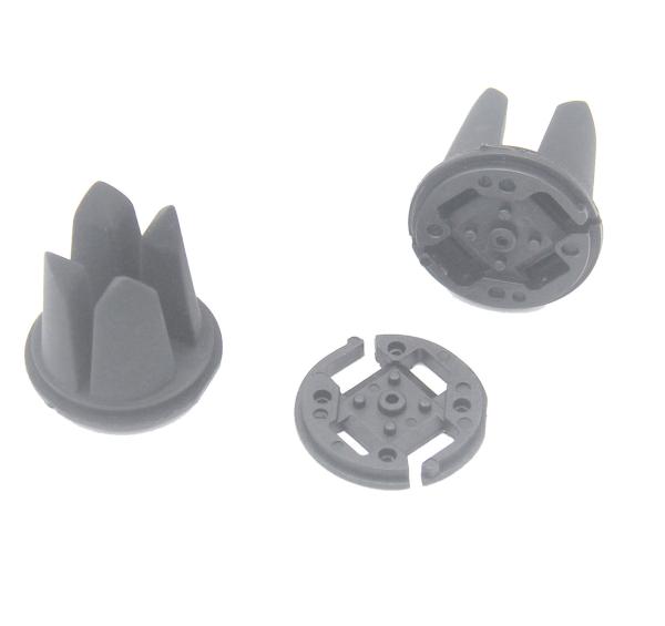 Silicone Overmolded Plastic Auto Parts with PU Coating