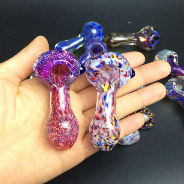 a mão 4.5inch de vidro conduz a mão que contínua manchada clara da bacia da boca o vidro fundido Bongs 90g