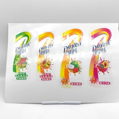 CMYK Cosmetic Sticker Design Rectangular PVC Pantone Cosmetics White Label