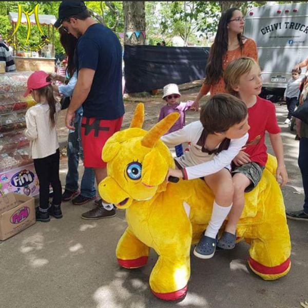 Hansel new plush toys stuffed animals on wheels plush animal electric scooter