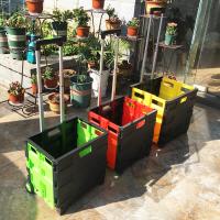 Chariot de supermarché pliable à la main avec roue en PVC en plastique