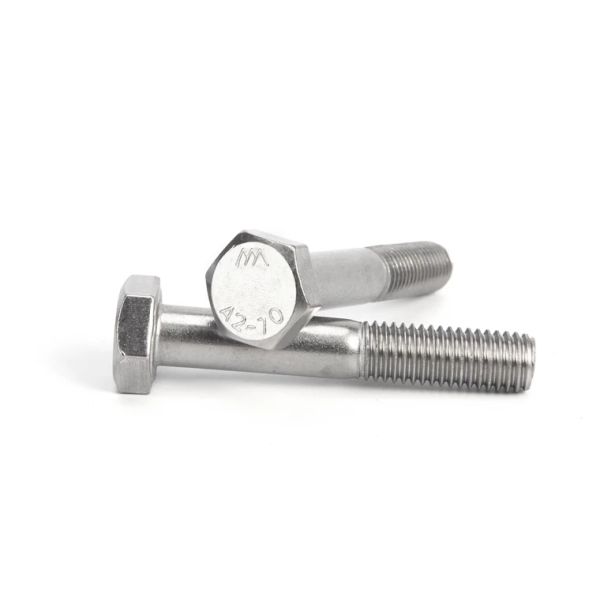 Plain Finish Stainless Steel Hex Head Bolts Nuts Washers with Customizable Options