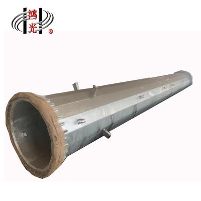 Wall Galvanized Steel Metallic Pole With High Impact Resistance Finish