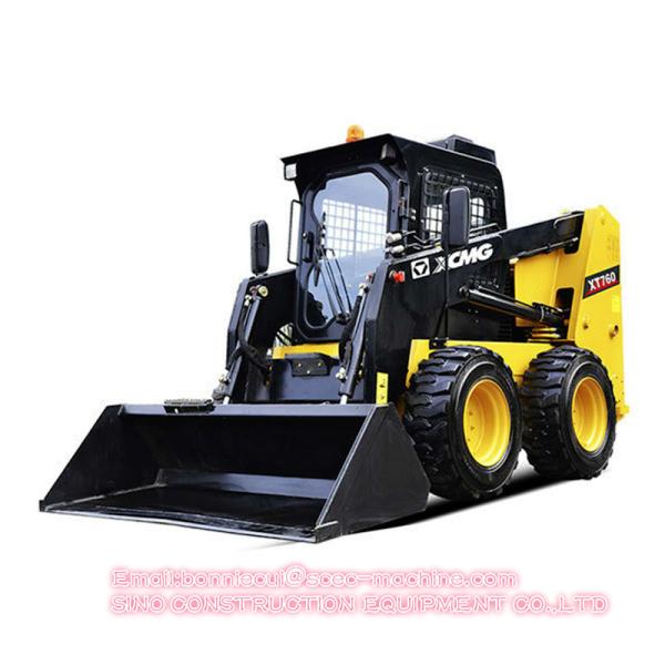 60kw Road Construction Vehicles XCMG Skid Steer Wheel Loader XT760 With Shovel Brush Snowplow