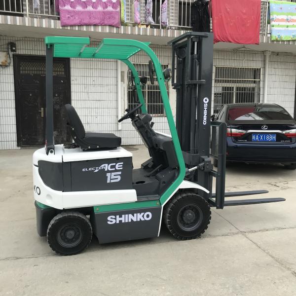 SHINKO 1.5T Used Electric Forklift or Rent 4WD with 3000mm Lift Height in Excellent Working Condition Ready to Work