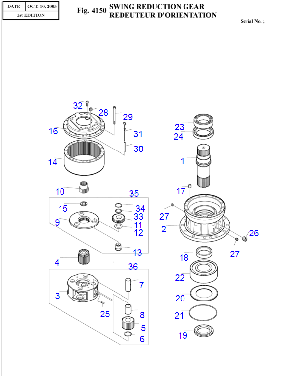DX420LC  404-00095A swing device excavator