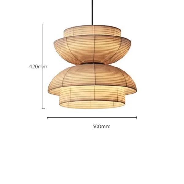 Japanese Pendant Lights Vintage Fabric Lantern Wabi Sabi Lights (WH-VP-335)