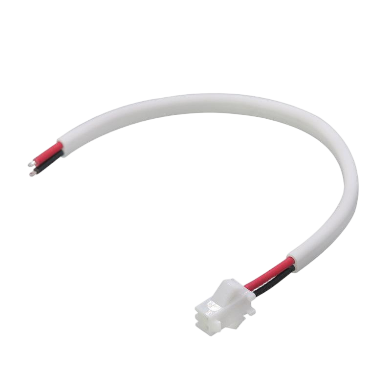 Long Term Supplier Wiring Harness | SM2.54‑2P Male Connector Wire Harness, 2‑Pin Red Black Cable with White Outer Sheath, Pre‑Tinned Ends for LED Light | UL Certified Factory