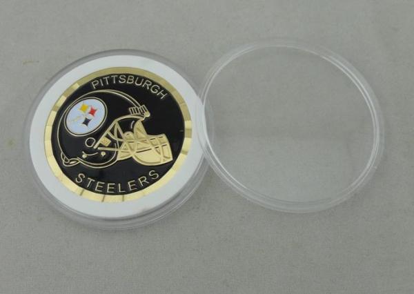 Brass Stamped Personalized Coins With Gold Plating For Awards / Holiday