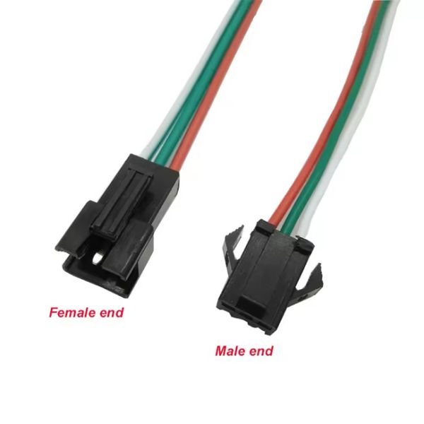3 Wire Led Strip Male And Female Connectors Addressable 3mm-15mm