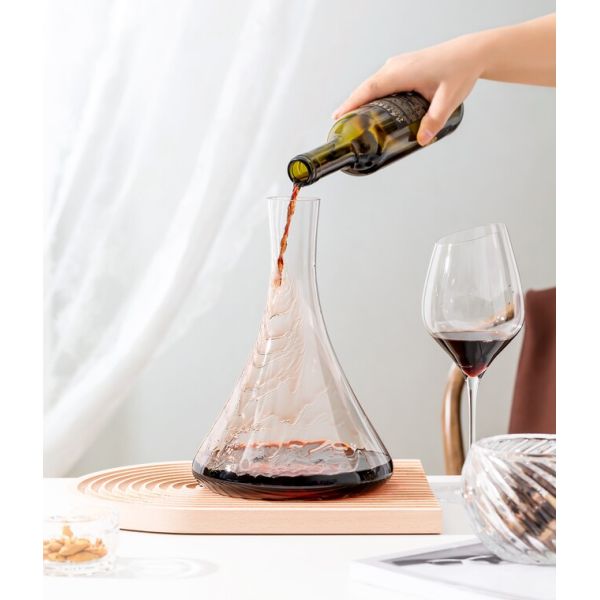 Hand Blown Crystal Wine Decanter 1500ml 52oz Lead Free Glass Decanter