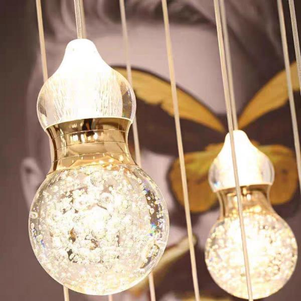 Lumière moderne de luxe Escalier longue lampe suspendue 5 kg Poids AC 110-240V Voltage d'entrée Duplex Loft Design