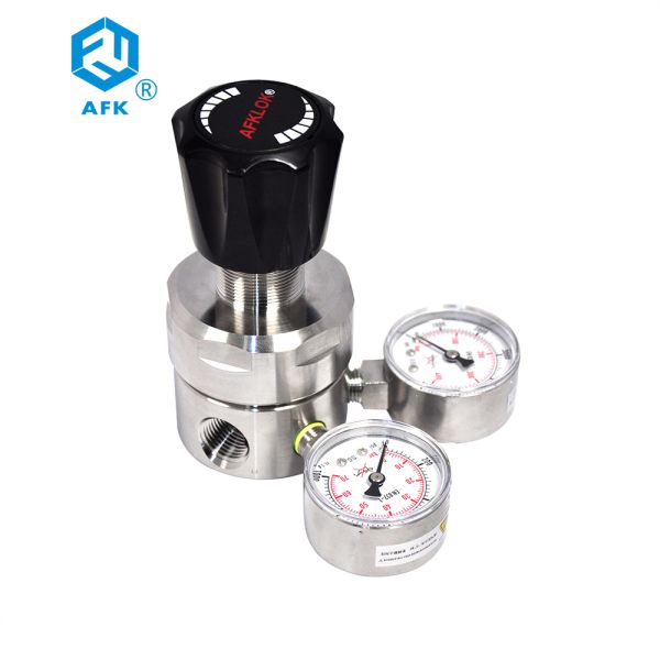 Азот 6000psi датчика регулятора давления нержавеющей стали AFK R12 316 двойной