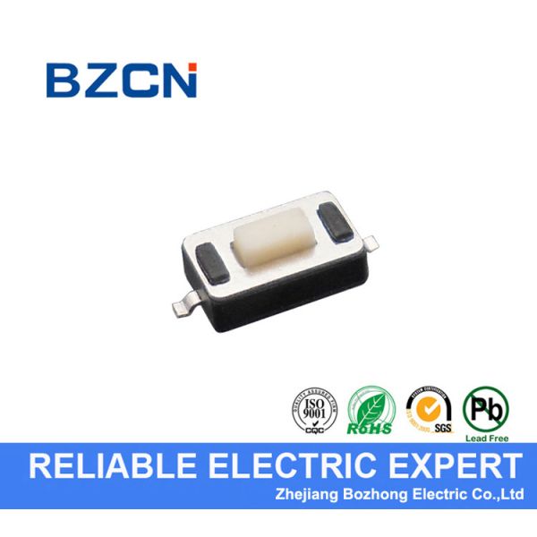 Reflow Solderable Low Profile Tactile Switch Miniature Type With White Button