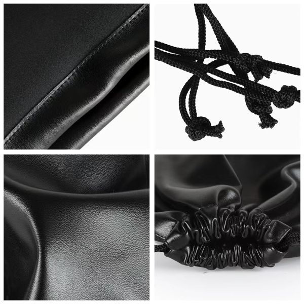 Customized Logo PU Leather Waterproof Drawstring Bag for Jewelry and Gifts Packaging