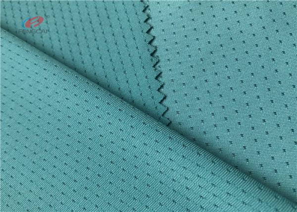 Blue Elastic Sports Mesh Fabric 95% Polyester 5% Spandex For Sportswear