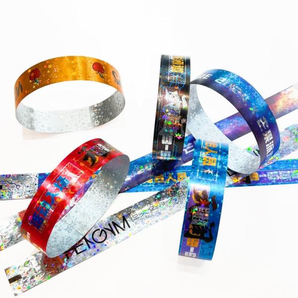Factory Customization Pulseiras Brilhante Laser Glitter Concert Festival de Música Festa de Atividade Pulseiras Para Adultos Crianças