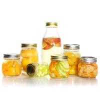 Garrafa de preservação de boca larga de 86 mm Garrafa de vidro Mason Jar para manteiga de amendoim de geleia