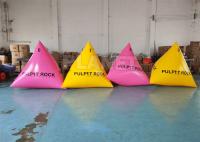 Bóia de natação inflável, bóia triangular inflável com logotipo, bóia flutuante de água para evento de água, bóia inflável para corrida