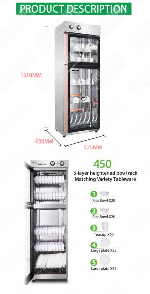 Commercial disinfection cabinet tableware sterilizer ozone cabinet for home,hotel