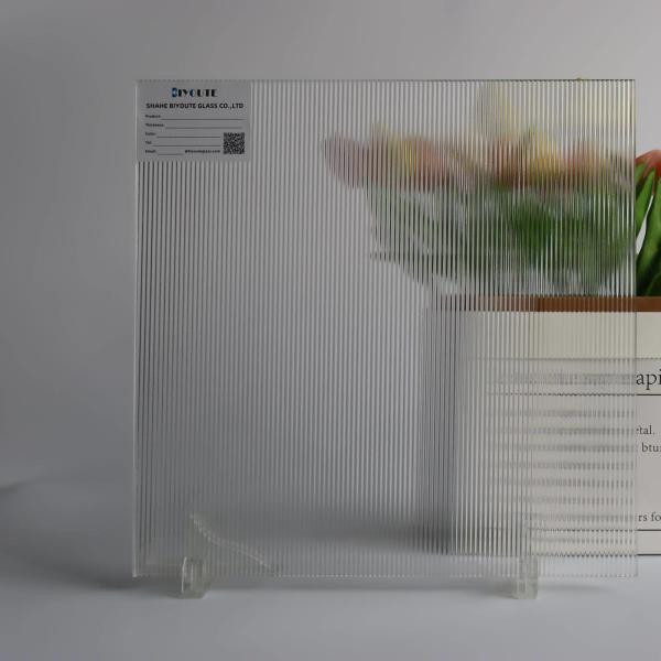 30 Inch Fluted Ribbed Glass For Kitchen Cabinets Opaque Fluted Glass