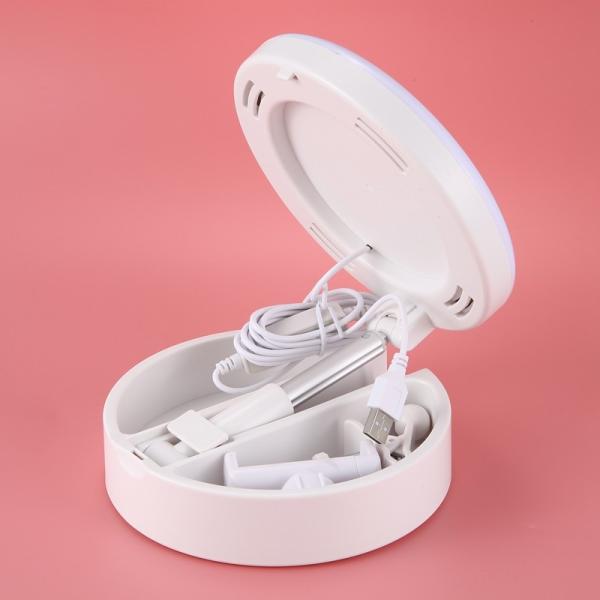 White Soft Warm 58cm Makeup Selfie Ring Light , 6 Inch Led Ring Light