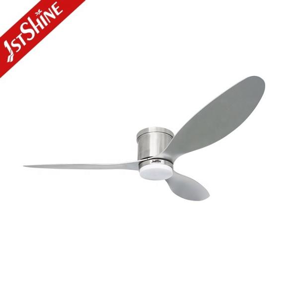 Ventilador de teto LED com controlo remoto, com projeto de baixo perfil e função de poupança de energia