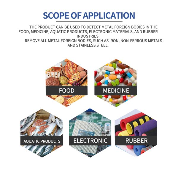 Conveyor Belt Food Metal Detector Machine for Food Processing Industry Contamination Detection