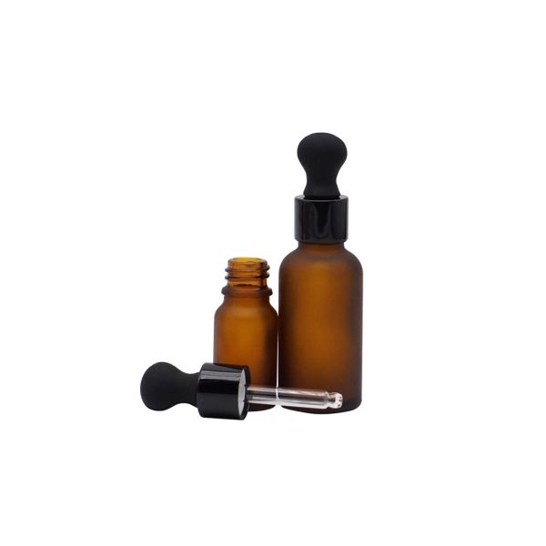 Плоская бутылка 50ml капельницы бутылки эфирного масла плеча пустая стеклянная белая косметическая