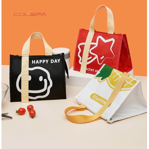 New Oxford Fashion Large Capacity Insulated Lunch Bag Student Minimalist Thickened Waterproof Triangle Insulated Lunch Bag