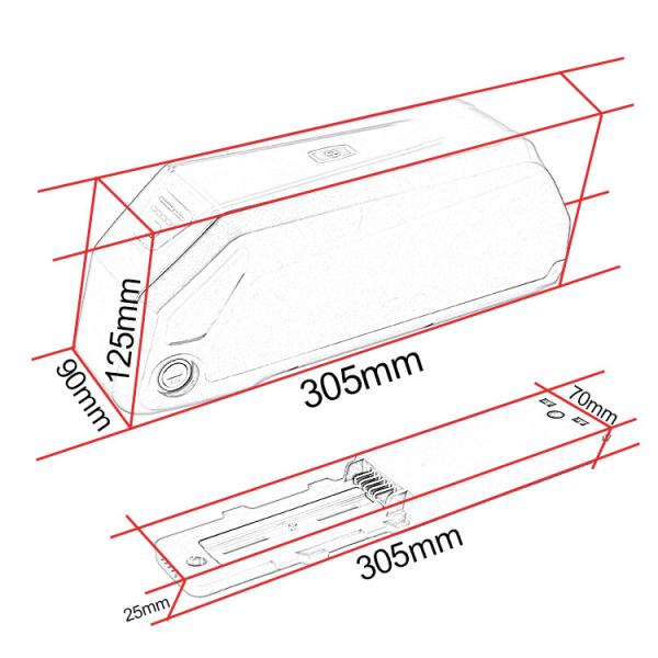 36V 48V 16Ah Lithium Ebike Battery 18650 for Electric Bicycle