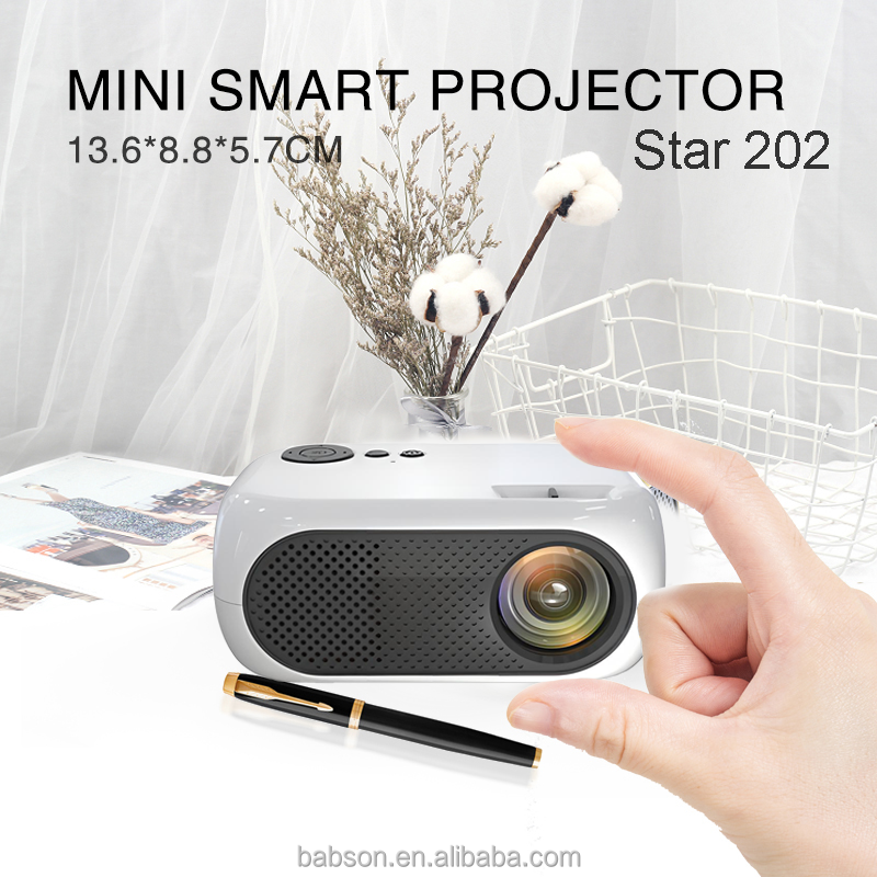 Star 202 Mini LED Projector Home Beamer with Any Cast Beam & Phone Projection for IOS/Android