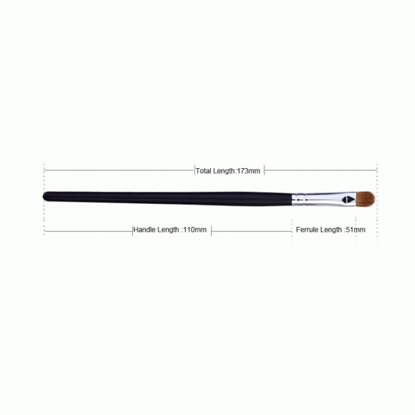 Full Function 173mm Length Black Eye Makeup Blending Brush Light Weight