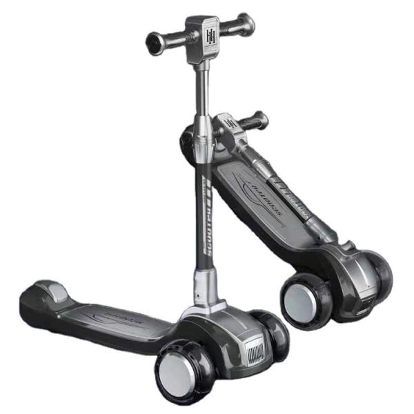 2022 PU Wheel Multifunctional Folding Ride On Scooters Car for Children Unisex Gender