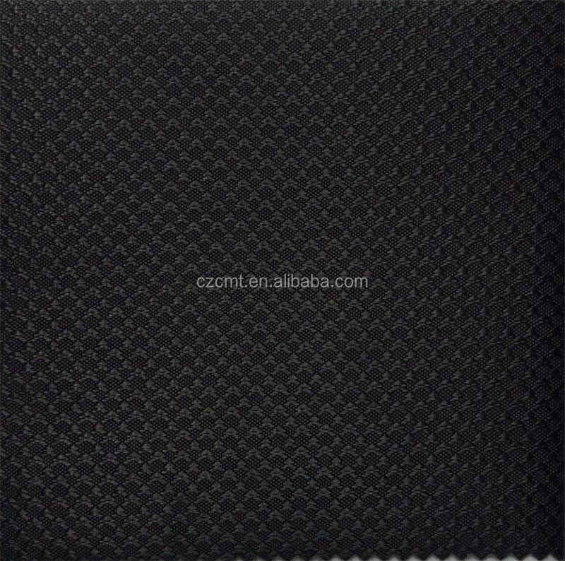 Medium Weight Flame Retardant 100% Polyester Diamond Black Jacquard Fabric 420D Oxford