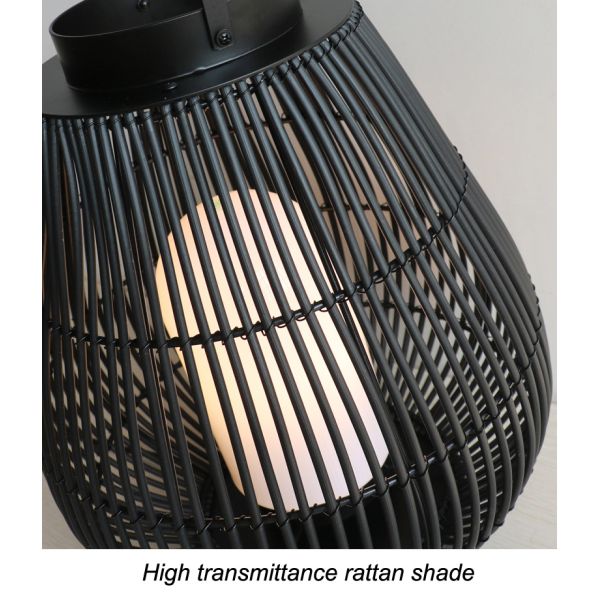 IP44 Waterproof Rattan Garden Lanterns For Outdoor Landscape Floor