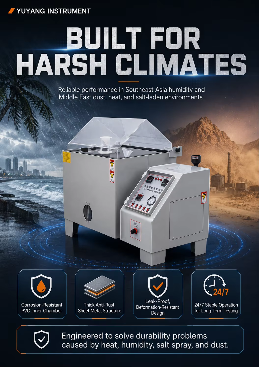 ASTM B117 Salt Spray Test Chamber Corrosion Resistance Testing Machine for Metal Coating Plating
